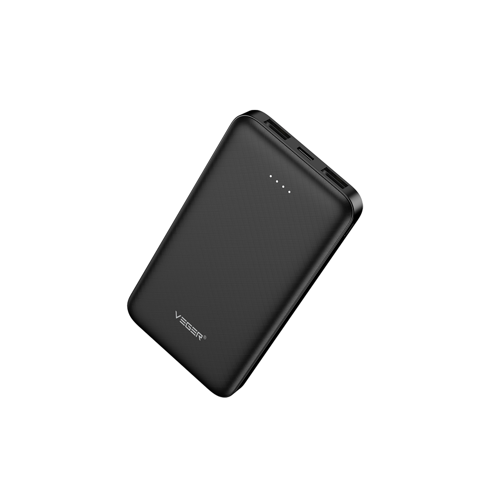 Power Bank Veger A10, 10000mAh, Display LED, Fast-Charge, Negru